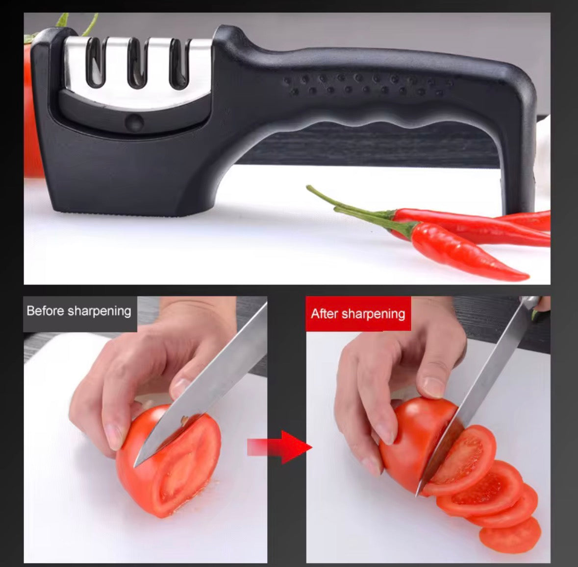 đȘ Aiguiseur de Couteaux 3-en-1 Professionnel â Lame Toujours Tranchante