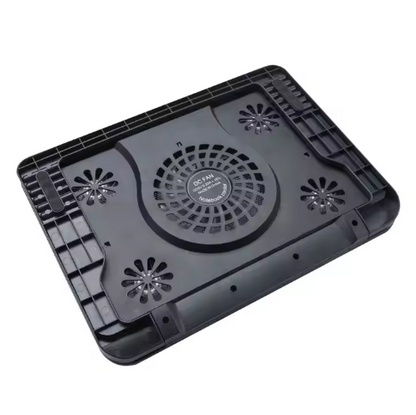 Support Réglable 2-en-1 avec Ventilateur – Pour Ordinateur Portable & Téléphone