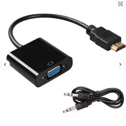 🔌 Adaptateur HDMI vers VGA avec Audio – Connectez facilement vos écrans !