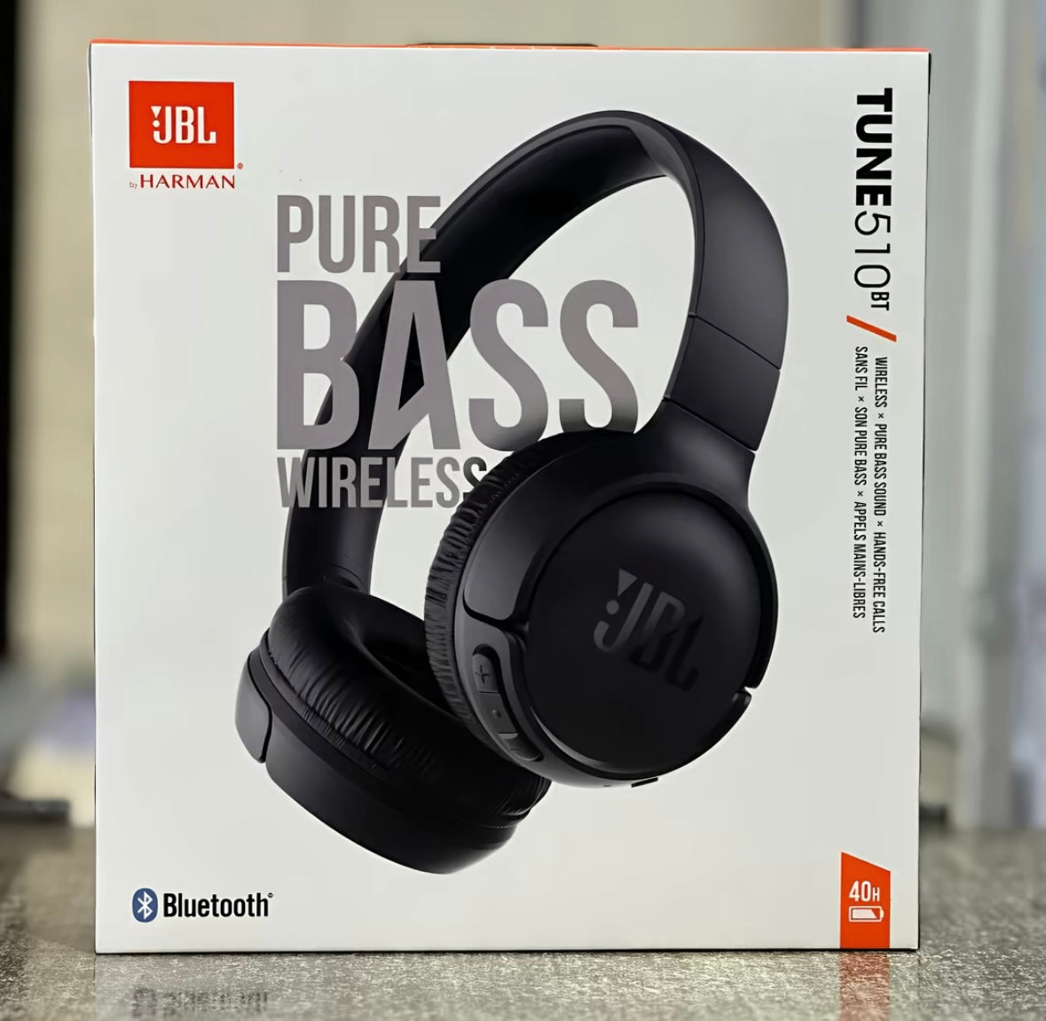 🎧 JBL Tune 510BT Authentique– Casque Sans Fil Pure Bass version Américaine🇺🇸