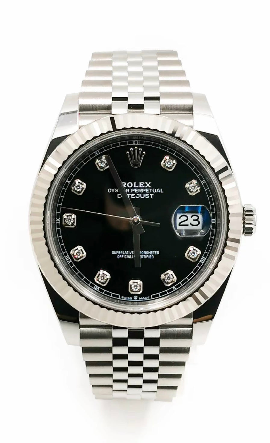 ⌚ Rolex Datejust 40 mm – Cadran Noir & Index Diamants