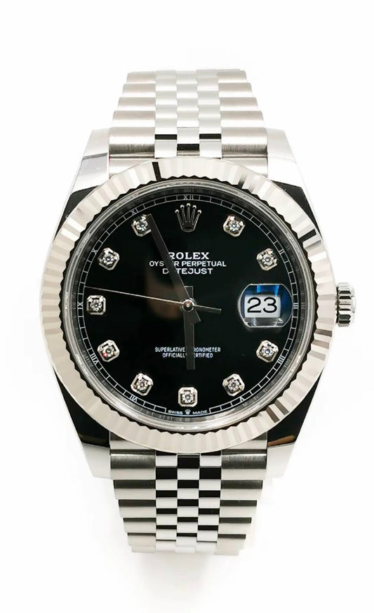 ⌚ Rolex Datejust 40 mm – Cadran Noir & Index Diamants