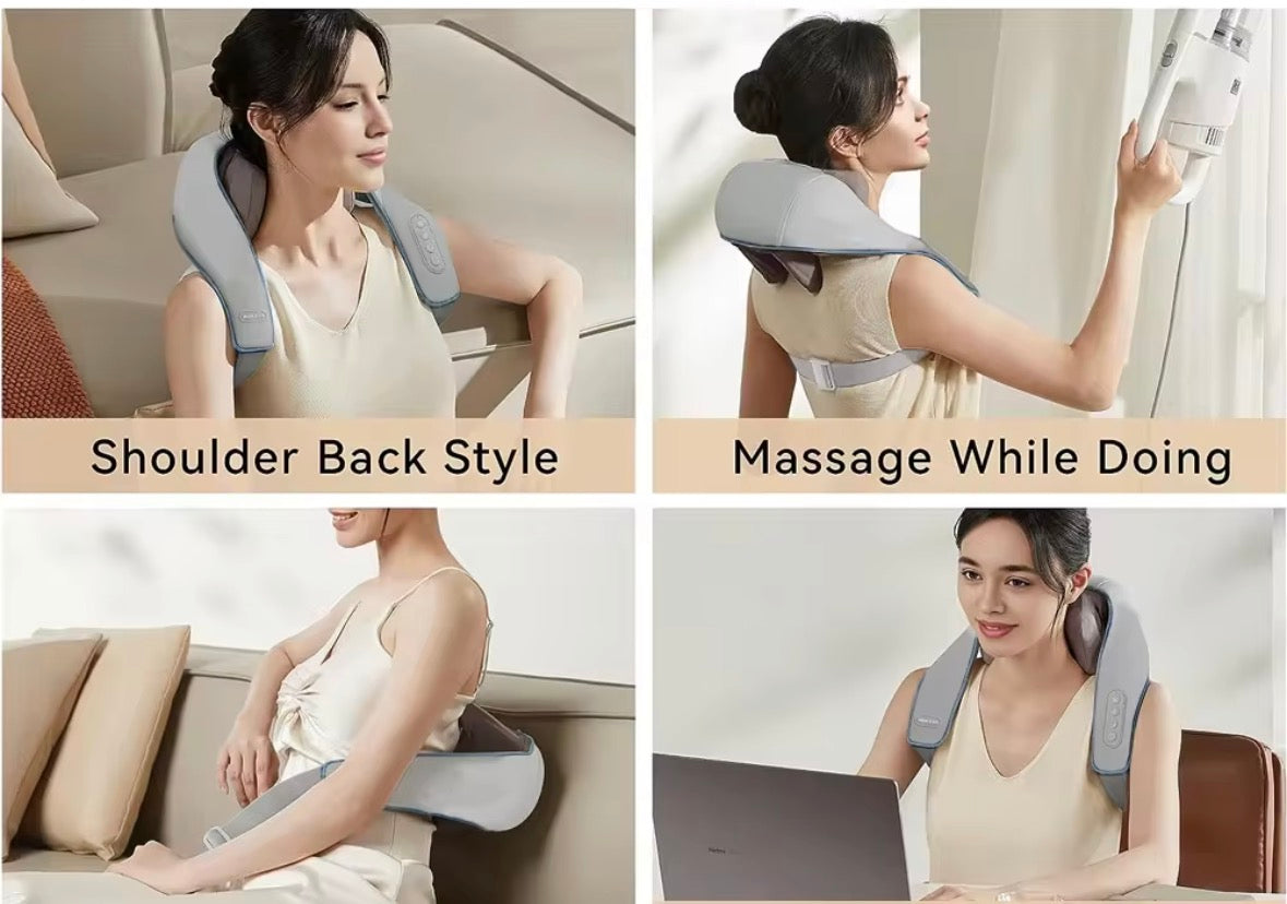Masseur Cervical & Épaules Électrique – Shiatsu avec Chaleur