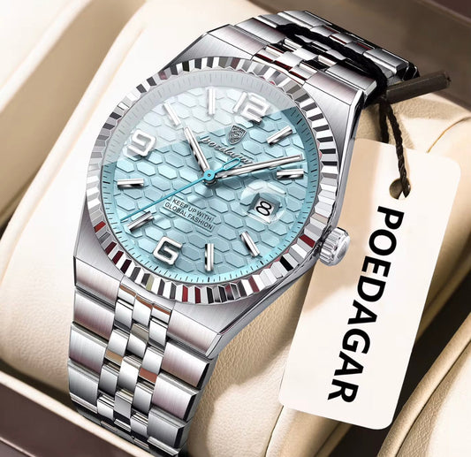 ⌚️POEDAGAR Landweller – Ice Blue Hexagon Edition