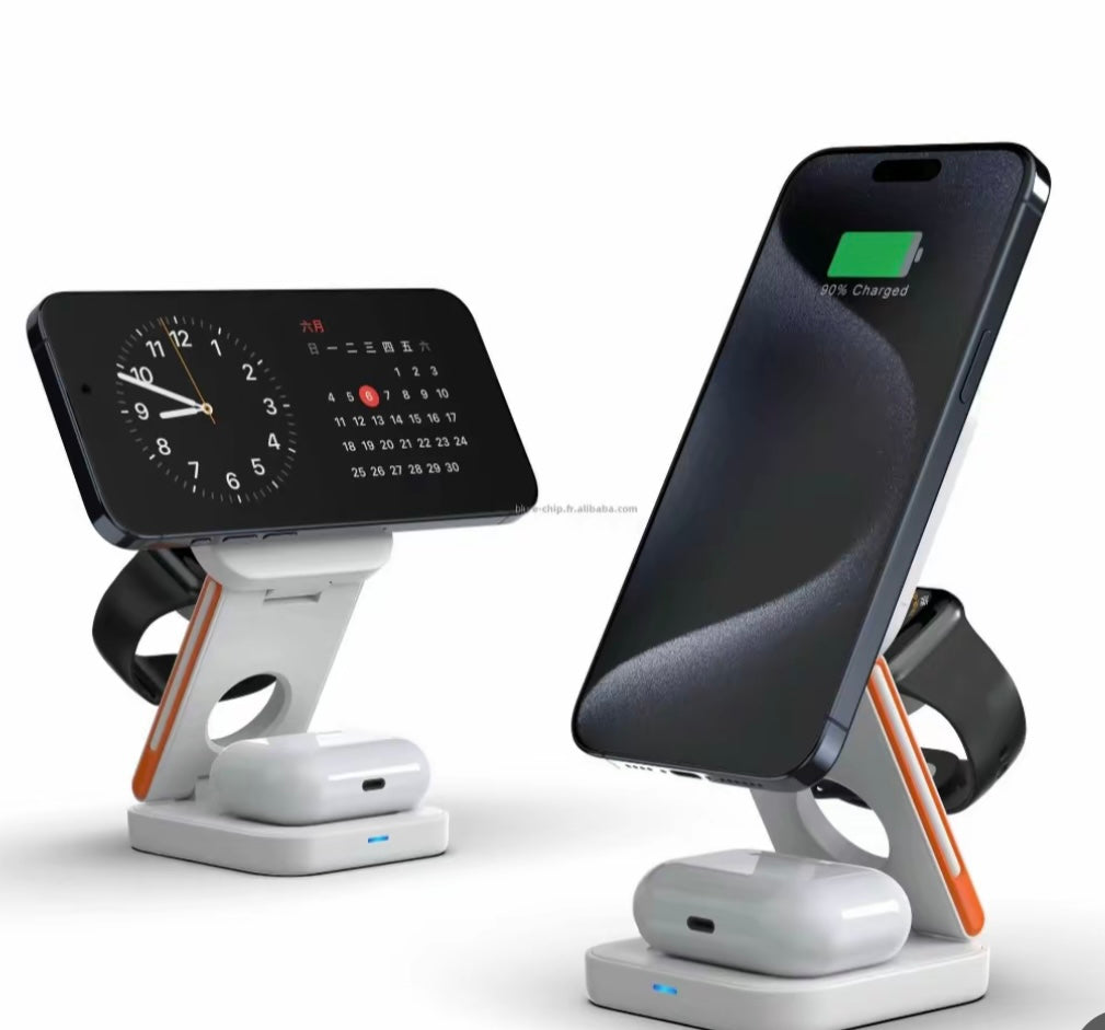 ⚡ Chargeur Sans Fil 3-en-1 Magnétique