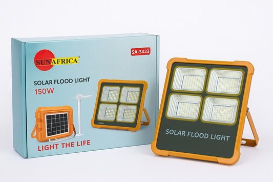 ☀️ Projecteur Solaire LED SUNAFRICA – 150W (avec Powerbank)