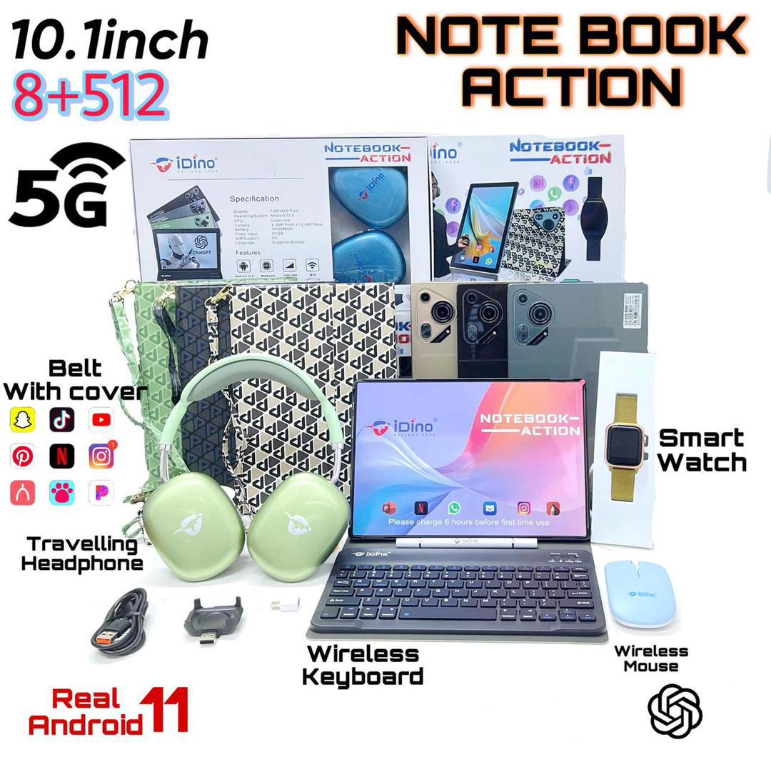 Notebook Action iDino 10.1 pouces – Tablette 5G avec accessoires premium