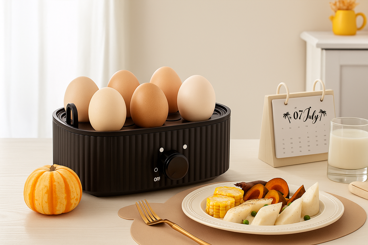 🍳 Cuiseur à Œufs Automatique – Design Élégant et Cuisson Parfaite